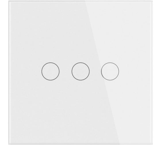 Умный выключатель HIPER Smart wall 3-Way Touch Switch IoT T03W/ встраиваемый 3 кнопки HDY-ST03W