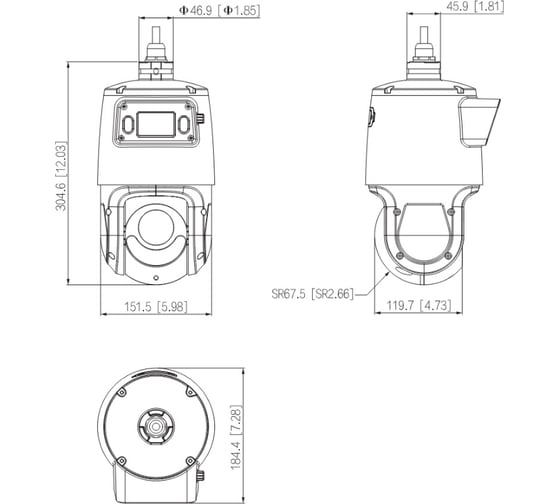 IP-Видеокамера Dahua PTZ DH-SDT4E425-4F-GB-A-PV1