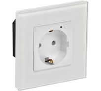 SMART-розетка ONI ITEQ 16А, WIFI+BLE, стеклянная рамка, защитные шторки, белый IT-R16SFWBG-K01
