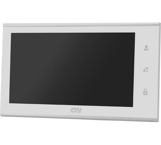 Монитор видеодомофона CTV -M4705AHD W стеклянная сенсорная панель управления Easy Buttons, мультиформатный, автоответчик, белый 10-0000338