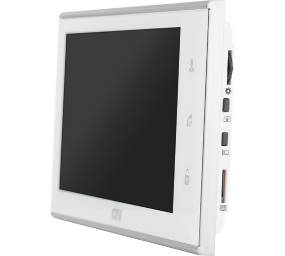 Монитор видеодомофона CTV -M4705AHD W стеклянная сенсорная панель управления Easy Buttons, мультиформатный, автоответчик, белый 10-0000338