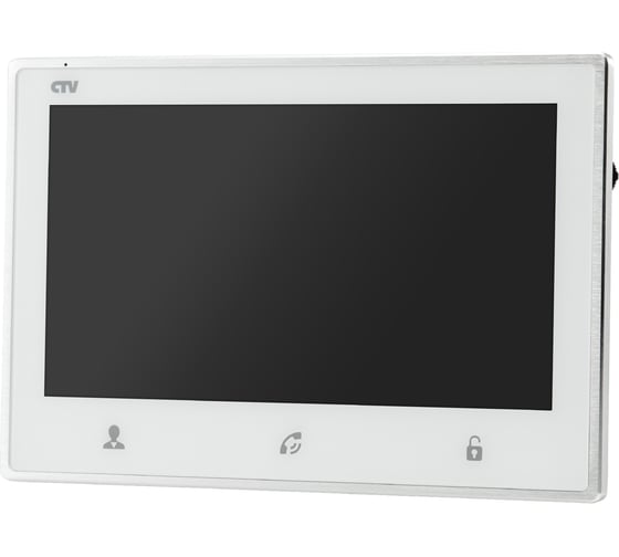 Монитор видеодомофона CTV -M4703AHD W формата AHD с IPS экраном 7, Hands free, встроенный детектор движения на 4 канала, белый 10-0000244