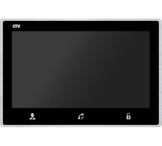 Монитор видеодомофона CTV -M4703AHD B формата AHD с IPS экраном 7, Hands free, встроенный детектор движения на 4 канала, черный 10-0000245 1