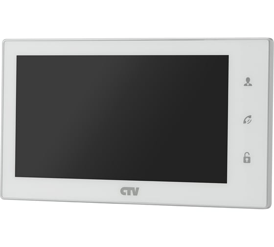 Монитор видеодомофона CTV -M4106AHD W стеклянная сенсорная панель управления Easy Buttons с технологией Touch Screen, автоответчик, белый 10-0000342