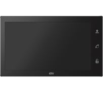 Монитор видеодомофона CTV -M4106AHD B стеклянная сенсорная панель управления Easy Buttons с технологией Touch Screen, автоответчик, черный 10-0000341