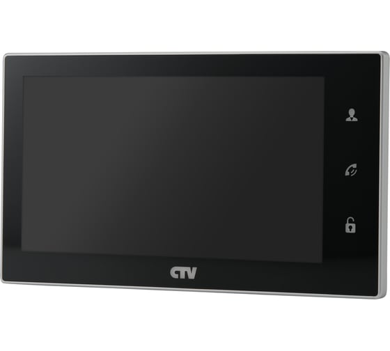 Монитор видеодомофона CTV -M4106AHD B стеклянная сенсорная панель управления Easy Buttons с технологией Touch Screen, автоответчик, черный 10-0000341