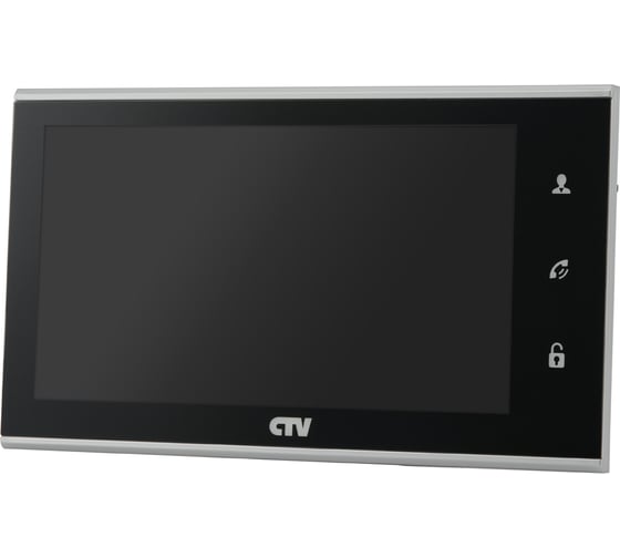 Монитор видеодомофона CTV -M4105AHD B стеклянная сенсорная панель управления Easy Buttons, мультиформатный, автоответчик, черный 10-0000332