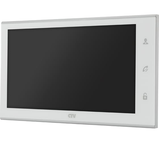 Монитор видеодомофона CTV -M4105AHD W стеклянная сенсорная панель управления Easy Buttons, мультиформатный, автоответчик, белый 10-0000333