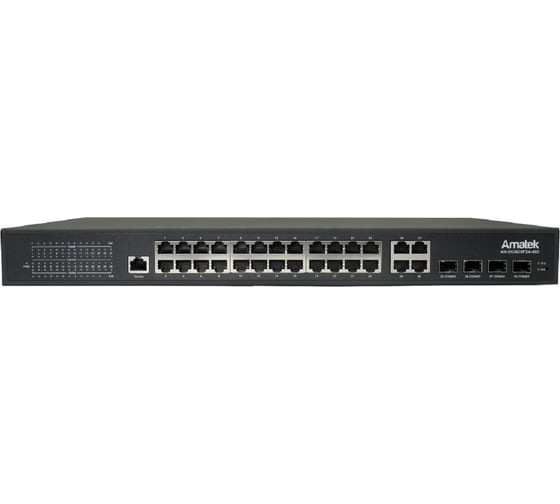 Коммутатор управляемый Amatek AN-SGM28P24-400 L2 HiPoE 400 Вт 7000928 1