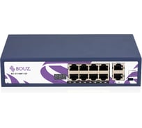 Неуправляемый коммутатор BOUZ 8 POE портов 10/100Base-T 2 порта 10/100Base-T 120W BZ-S1108P-F2F-120W