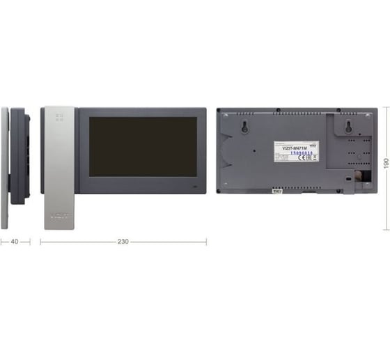 Координатный видеодомофон VIZIT M471M с трубкой 280271