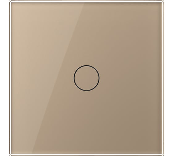 Одноклавишный сенсорный выключатель Bingoelec W1-D101, Диммер WiFi золотой 040