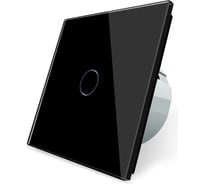 Одноклавишный сенсорный выключатель Bingoelec W1-D101, Диммер WiFi черный 042
