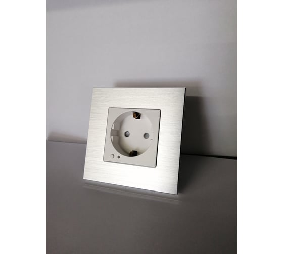Умная розетка Bingoelec W2-034, WiFi аллюминий, белая 046