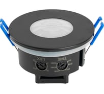 Датчик движения FERON и освещенности 1200W 8m 120(гориз.) 360(верт.) чёрный, SEN55, 51577