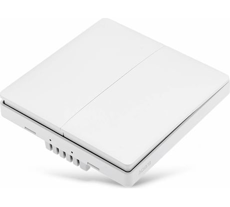 Настенный выключатель Aqara две клавиши, Wall Switch No Neutral, Double Rocker QBKG03LM