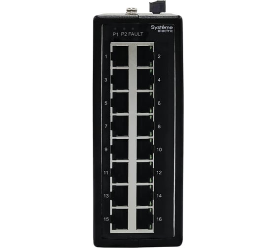 Неуправляемый промышленный коммутатор Systeme Electric Ethernet, 16x10/100BaseT NSETU116T16X00B