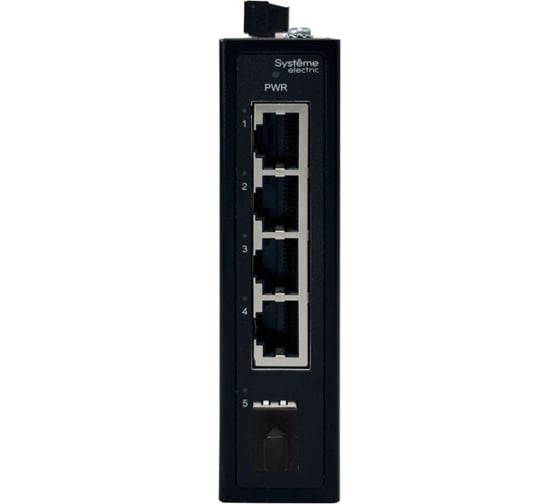 Неуправляемый промышленный коммутатор Systeme Electric Ethernet, 4x10/100BaseT, 1x100BaseX SFP NSETU105T04X01B