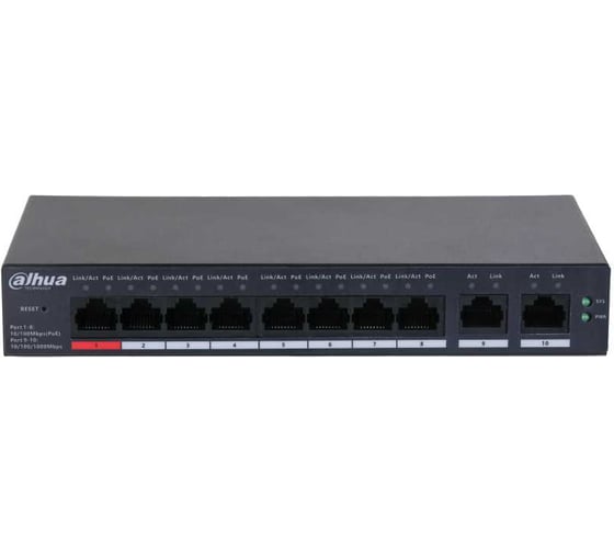 Коммутатор Dahua PoE с функцией облачного управления DH-CS4010-8ET-110 1