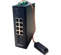 Промышленный Web-управляемый PoE коммутатор Gigabit Ethernet на 10 портов SW-80802-IM(port 90W,360W) OSNOVO 14912