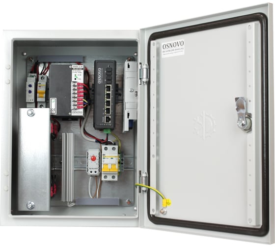 Уличный управляемый (L2) коммутатор OSNOVO OS-34TB1(SW-80402/IL) с термостабилизацией и резервным питанием на базе уличной станции OS-34TB1. Порты: 4 x GE (10/100/1000Base-T) с PoE (до 30W) + 2 x GE SFP (1000Base-X). Суммарный бюджет PoE до 120W. Ре 13994