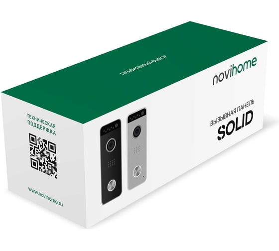 Вызывная панель видеодомофона Novihome SOLID FHD SILVER. Камера 2.1 Мп с ИК-подсветкой, 140 гр. Видеовыход AHD 1080p/AHD 720p/CVBS. Встроенный БУЗ. Подключение к регистратору. Всепогодное исполнение 4638
