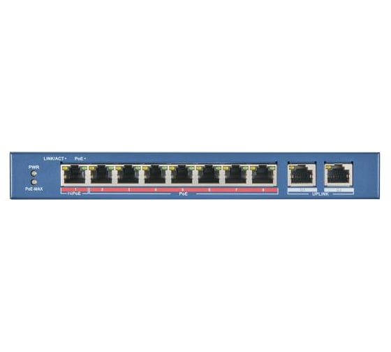 8-ми портовый неуправляемый коммутатор Hikvision DS-3E0310P-E/M АН5025509 1