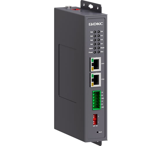Промышленный преобразователь протоколов и интерфейсов DKC 2×10/100Base T X портов RJ45, 4×RS 485, 12 48В DC N3000 2T4D 485 P3 N3000-2T4D-485-P3 1