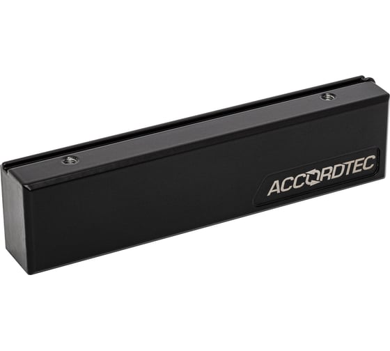 Электромагнитный замок ACCORDTEC ML-200K Premium Black с планкой, усилие удержания 200 кг, цвет черный RAL 9005, комплектация: с планкой AT-13143