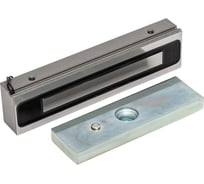 Электромагнитный замок ACCORDTEC ML-200K Premium Grey с планкой, усилие удержания 200 кг, цвет серый RAL 9032, комплектация: с планкой AT-13141