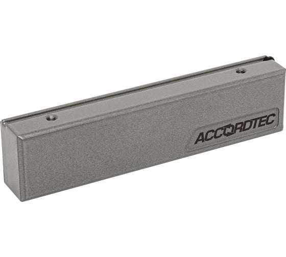 Электромагнитный замок ACCORDTEC ML-200K Premium Grey с планкой, усилие удержания 200 кг, цвет серый RAL 9032, комплектация: с планкой AT-13141