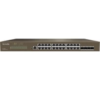 Коммутатор управляемый Tenda TEG3328F, 24x1 Гбит/с, SFP 4x1 Гбит/с, установка в стойку, металлический корпус 10000090492