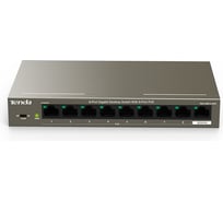 Коммутатор неуправляемый PoE Tenda TEG1109P-8-102W 9 портов, 9x1 Гбит/с, PoE 8x92 Вт, настольный 10000111805