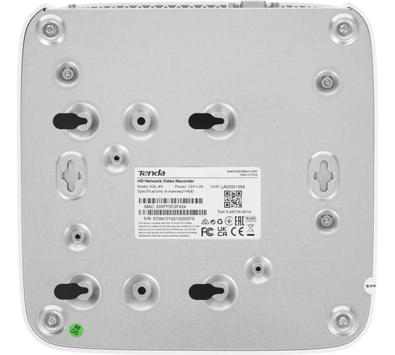 4-канальный сетевой видеорегистратор высокой четкости Tenda N3L-4H 10000101851