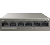 Коммутатор Tenda TEF1106P-4-63W неуправляемый PoE, 6 портов, 6x100 Мбит/с, PoE 4x30 Вт, настольный 10000090494