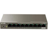 Коммутатор Tenda TEF1109P-8-102W неуправляемый PoE, 9 портов, 9x100 Мбит/с, PoE 8x92 Вт, настольный 10000111806