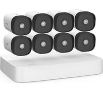 Система видеонаблюдения Tenda K8P-4TR 8 цилиндрических уличных IP-камеры и видеорегистратор, 2560x1440, 25 кадр./сек, CMOS, 4Мп, PoE, ночная съемка, датчик движения, IP66 10000110416