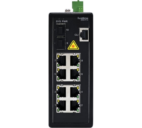 Управляемый промышленный коммутатор Systeme Electric Ethernet L2, 8x10/100/1000BaseT, 2x100/1000/2500BaseX SFP NSETM210T08X02B