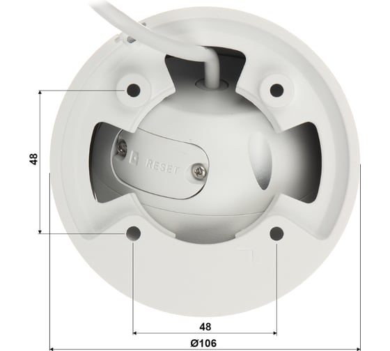 Видеокамера IP Dahua купольная, с фиксированным объективом DH-IPC-HDW3541EMP-S-0280B-S2