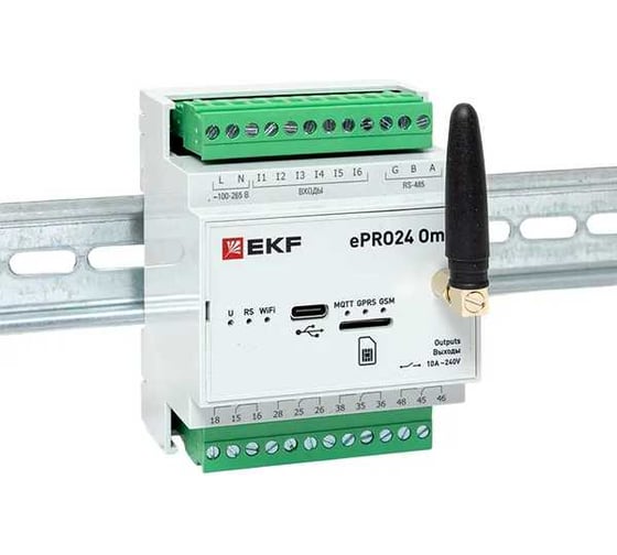 Контроллер удаленного управления EKF 6вх/4вых Wi-Fi GSM 230 В ePRO24 Omni ePRO24-6-4-WG-OMNI