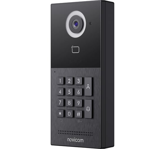 Вызывная панель Novicam FORWARD XRK IP BLACK, Встроенная СКУД, Считыватель Mifare/EM-Marin, Клавиатура, Камера: 2.1 Мп, угол обзора 125, подключение к NVR/ПК, Поддержка 4054