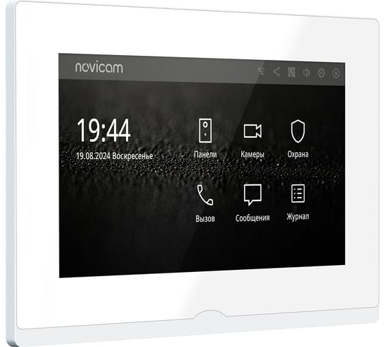 IP-видеодомофон Novihome Novicam IMPULSE 7 IP WIFI WHITE. Touch screen 7. Поддержка 10 панелей, 8 камер, 8 датчиков, 9 доп.домофонов. Запись фото/видео. Приложение Smart Life. W 4050