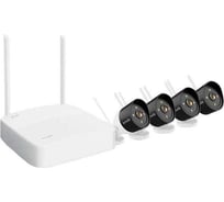 Система видеонаблюдения Tenda K4W-3TC 4 цилиндрических уличных IP-камеры Wi-Fi и видеорегистратор, 2304x1296, 30 кадр./сек, CMOS, 3Мп, ночная съемка, датчик движения, IP66, подключение по Wi-Fi 10000129395