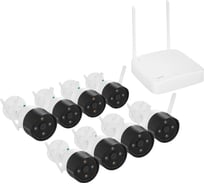 Система видеонаблюдения Tenda K8W-3TC 8 цилиндрических уличных IP-камеры CT6 и видеорегистратор, 2304x1296, 30 кадр./сек, CMOS, 3Мп, ночная съемка, датчик движения, IP66 10000129397