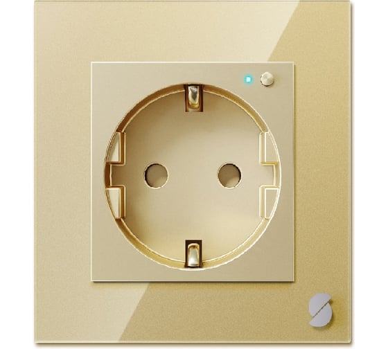 Умная встраиваемая золотая розетка Sibling Powerswitch-W1 00-00003045 1