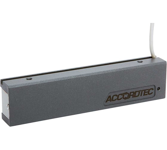Электромагнитный замок ACCORDTEC ML-200K-3 Premium Grey с уголком, усилие удержания 200 кг, цвет серый RAL 9007 AT-15290 1