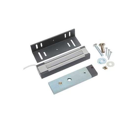 Электромагнитный замок ACCORDTEC ML-200K-3 Premium Grey с уголком, усилие удержания 200 кг, цвет серый RAL 9007 AT-15290