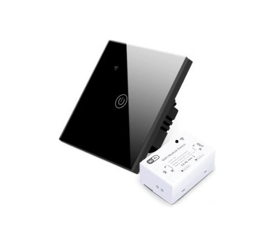 Умный беспроводной выключатель Sibling чёрный 1 клавиша Powerlight-M1 00-00003353 1