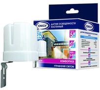 Датчик освещенности IONICH настенный 25А, 5-100 Lux, белый 2204