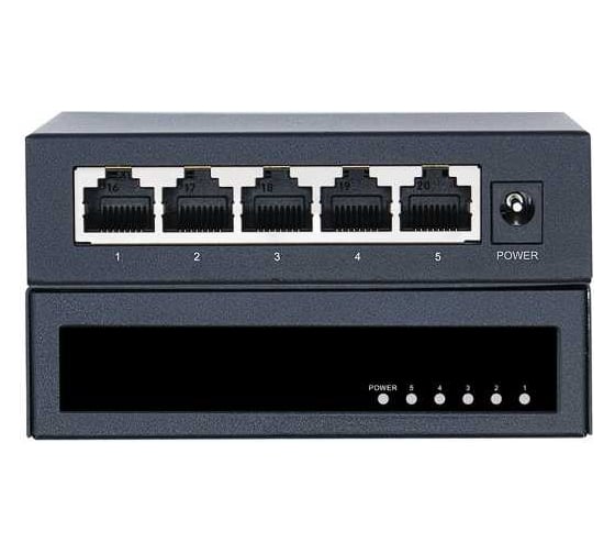 Коммутатор неуправляемый NETLAN 4_10/100Мбит/с PoE (af/at), 1_100Мбит/с RJ45 NLS-115P 1